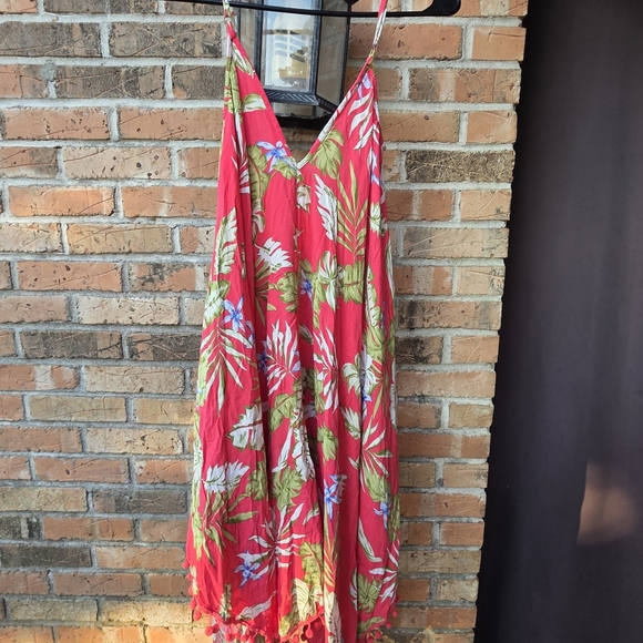 Floral Red Maxi Dress - Picture 5 of 6